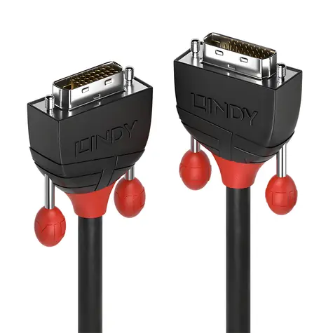 Lindy Black Line černá / Kabel DVI-D Dual Link / DVI-D - DVI-D / 1 m / 2560 x 1600 px
