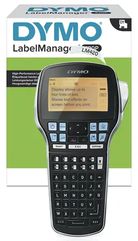 Dymo LabelManager 420P černá / Tiskárna samolepicích štítků / D1 / šíře pásky 6/9/12/19 mm / LCD displej / USB