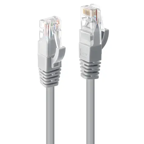 Lindy Patch kabel Cat6 U/UTP šedá 0,3 m / Patch kabel / CAT6 / U/UTP / RJ-45