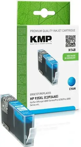 KMP C2P24AE azurová / Kompatibilní cartridge / náhrada HP 935XL / 15 ml / pro tiskárny HP OfficeJet