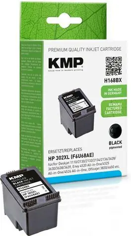 KMP H168BX černá / Inkoustová cartridge / Kompatibilní s HP 302XL / 550 stran