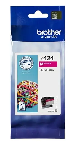 Brother LC-424M originální cartridge / DCP-J1200W / Purpurová