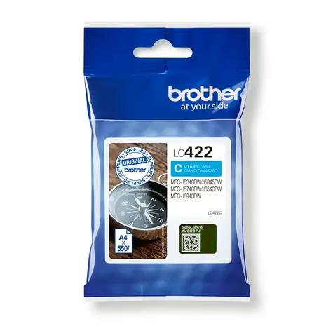 Brother LC422C modrá / Inkoustová cartridge originální / pro MFC-J5340DW, J5345DW, J5740DW, J6540DW, J6940DW