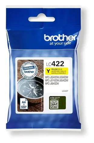 Brother LC422Y žlutá / Inkoustová cartridge / MFC-J5340DW, MFC-J5740DW, MFC-J6540DW, MFC-J6940DW / Originální