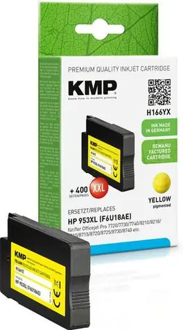KMP 953XL (F6U18AE) žlutá / Inkoustová cartridge / náhrada HP / 30 ml / cca 2000 stran