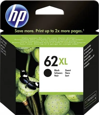HP 62XL / Inkoustová náplň / černá / C2P05AE