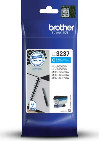 Brother LC-3237C azurová / Inkoustová cartridge / 1500 stran / pro MFC-J6947DW/MFC-J6945DW/MFC-J5945DW