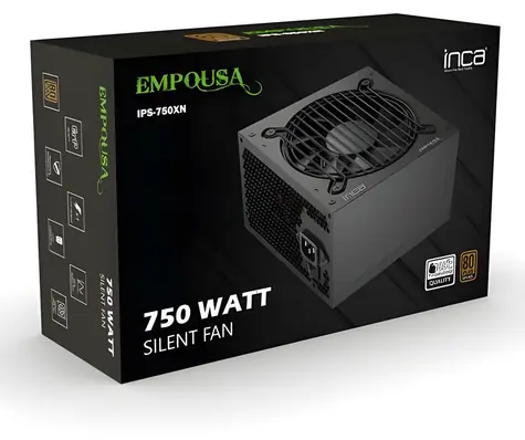 INCA IPS-750XN černá / PC zdroj / 750W / 80 PLUS Bronze / ATX12V 2.3 / 120mm ventilátor