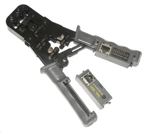 Krimpovací kleště PROFI+ s ráčnou a testerem / Krimpovací kleště / RJ11 / RJ12 / RJ45