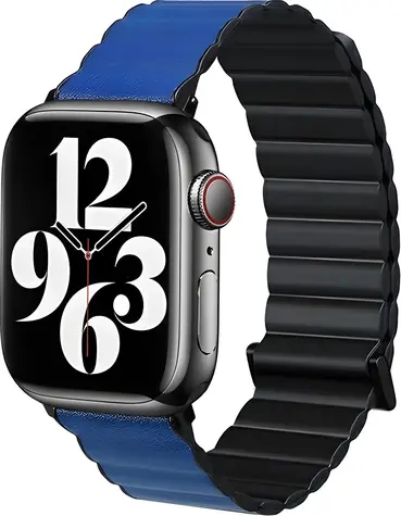 Beline Magnetic Pro černá/modrá / Pásek pro Apple Watch / 42/44/45/49mm / magnetický