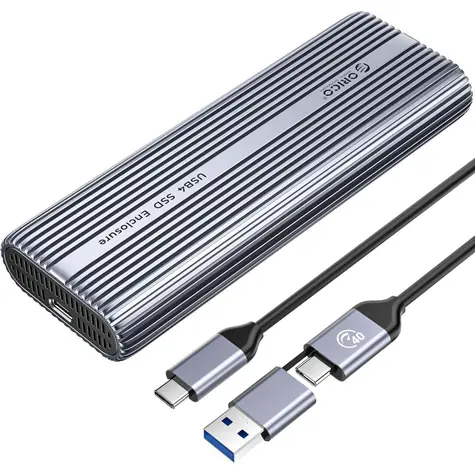 Orico externí box M.2 NVMe SSD kovový / Externí box na SSD / USB-C 40 Gbps / s ventilátorem