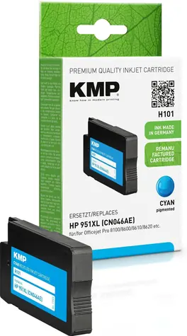 KMP HP 951XL azurová / Cartridge / plněná / 1500 stran / HP OfficeJet Pro