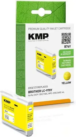 KMP LC-970Y žlutá / Kompatibilní inkoustová kazeta / pro Brother / 300 stran
