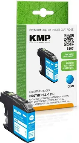 KMP LC-123C azurová / Alternativní cartridge / pro Brother DCP-J/MFC-J / 600 stran