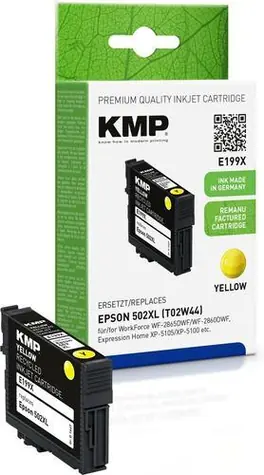 KMP E199X žlutá / Cartridge kompatibilní / náhrada za Epson 502XL / 6,5 ml / 470 stran