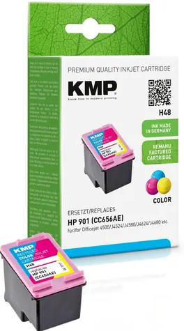 KMP alternativní cartridge CC656AE č. 901XL pro tiskárny HP barevná / Inkoustová náplň / 360 stran