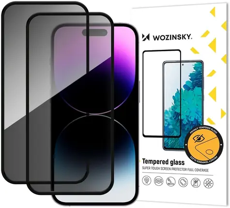 Wozinsky Privacy Glass iPhone 17 Pro Max / Ochranné sklo / Privacy filtr / 2 ks