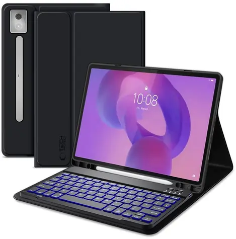 4kom.pl TECH-PROTECT SC Pen + Keyboard černá / Pouzdro s klávesnicí a stylusem / Lenovo IdeaTab Pro 12.7 TB-373