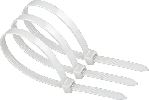 ZOY stahovací páska bílá 300 x 3,6 mm / Stahovací pásky na kabely / 100 ks