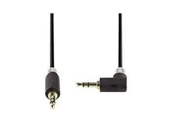 Nedis Stereo audio kabel / 3,5 mm zástrčka - 3,5 mm zástrčka / 1 m / pozlacené / antracit