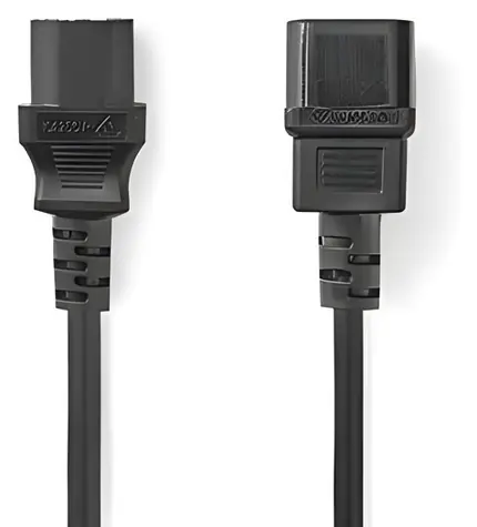 Nedis napájecí kabel IEC-320-C14 - IEC-320-C13 černá / Napájecí kabel / Přímý / Poniklované konektory / 3 m