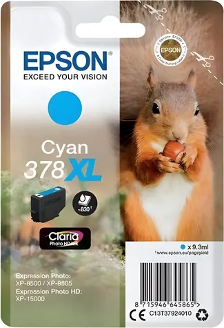 Epson 378 XL Claria Photo HD azurová / Inkoustová náplň / Pro Expression Photo HD XP-15000 / Výtěžnost 830 str.