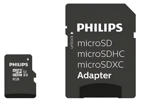 Philips MicroSDHC 8 GB / Paměťová karta / UHS-I / 80 MB/s / V10