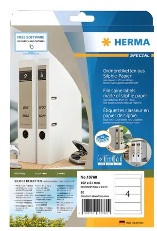 HERMA Silphie etikety 97x42,3mm hnědá / Etikety / permanentní / 240 ks / 20 listů