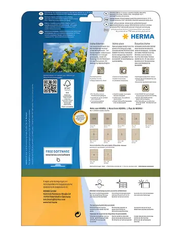 HERMA Silphie etikety 210x148mm hnědá / Etikety / A4 / permanentní / 40 ks / 20 listů