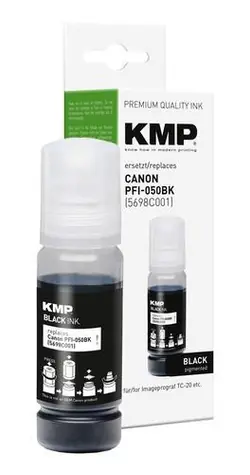 KMP PFI-050BK / Cartridge / pro Canon imagePROGRAF TC-20, TC-21 / černá / 70 ml