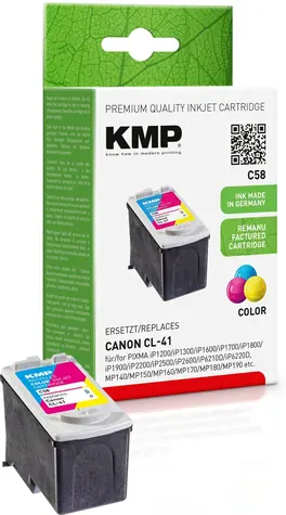 KMP C58 / Inkoustová náplň / barevná / alternativa Canon CL-41 / 155 stran