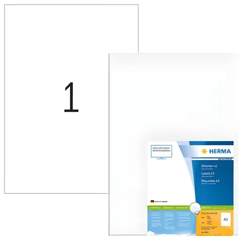 Herma Premium etikety A3 bílá / Etikety / 297x420 mm / permanentní lepení / 100 ks
