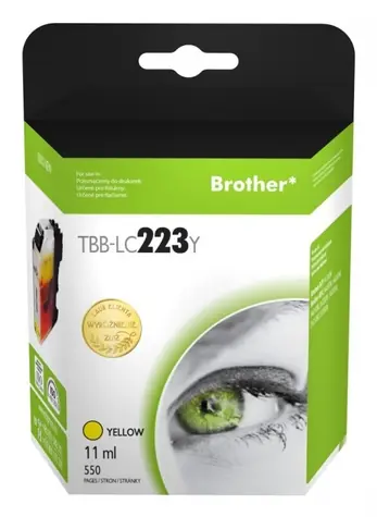 TB alternativní inkoust kompatibilní s Brother LC223 / 550 výtisků / 11 ml / žlutá