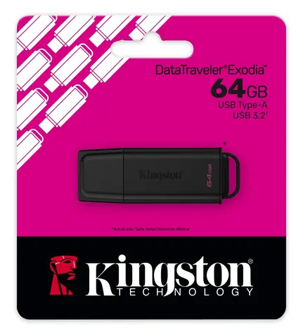 Kingston DataTraveler Exodia Gen2 64GB černá / Flash disk / USB 3.2 Gen 1 / USB-A