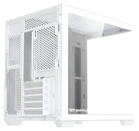 DarkFlash B275 bílá / Počítačová skříň / Mini tower / M-ATX, ITX / Tvrzené sklo / Bez zdroje