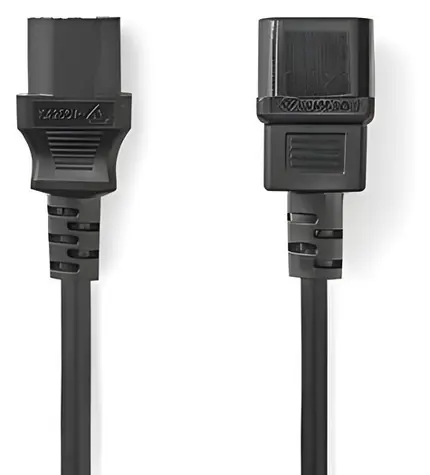 Nedis Napájecí kabel IEC-320-C14 - C13 černá / Napájecí kabel / 2 m / Poniklované / PVC