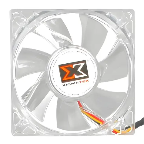 XigMatek Crystal 80mm červená / Ventilátor / 80x80 mm / LED podsvícení