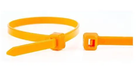 WKK stahovací páska 200x3,6 mm oranžová / Kabelová stahovací páska / rozebíratelná / 100 ks