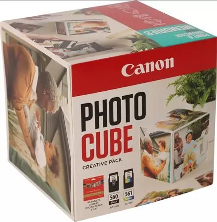 Canon PG-560 a CL-561 Photo Cube White Blue / Sada inkoustových kazet / originální / fotopapír 5x5 40 ks