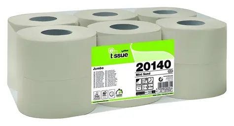 Celtex Mini Jumbo role BIO E-Tissue Sand / Toaletní papír / 2vrstvý / 12 ks