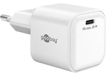 Goobay Nano 20W bílá / Síťová nabíječka / 1x USB-C / USB-C PD / GaN / 20W