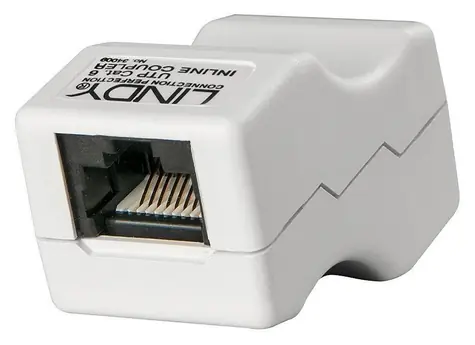 Lindy RJ-45 inline spojka UTP Cat6 šedá / Spojka / RJ-45 / UTP / Cat 6