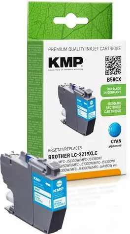 KMP LC3219XLC azurová / Inkoustová cartridge / kompatibilní Brother / XL / 1500 stran