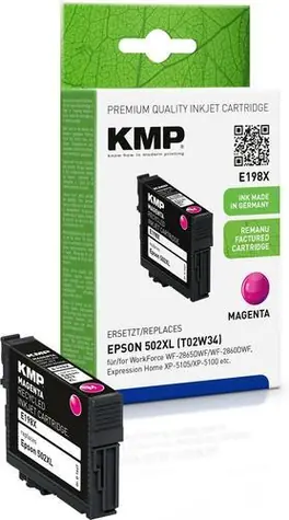 KMP E198X purpurová / Cartridge / kompatibilní s Epson 502XL / XL / 470 stran / 6,5 ml