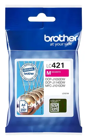 Brother LC421M / Cartridge / Magenta / Originální / pro DCP-J1050DW, DCP-J1140DW, MFC-J1010DW