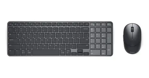 Dell PRO KM746 grafitová / Set bezdrátové klávesnice a myši / US International / nabíjecí baterie / 5 tlačítek