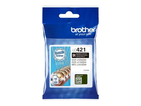 Brother LC421BK černá / Inkoustová cartridge / Originální / DCP-J1050DW, DCP-J1140DW, MFC-J1010DW