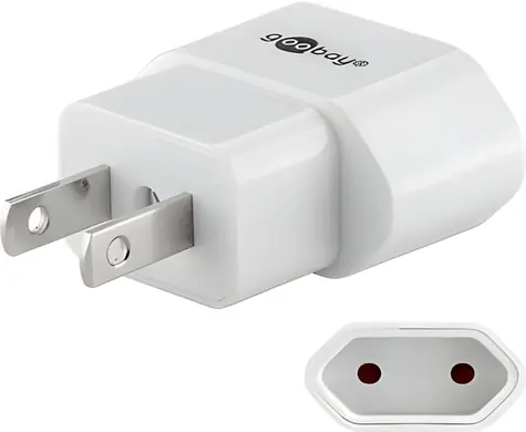 Goobay Cestovní adaptér USA/Japonsko na ČR bez zemnícího kolíku / Cestovní adaptér / Nezemněný