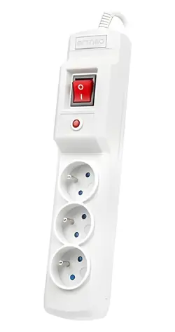 Armac Multi M3 bílá / Přepěťová ochrana / 3 zásuvky / 3 m kabel / 2500 W