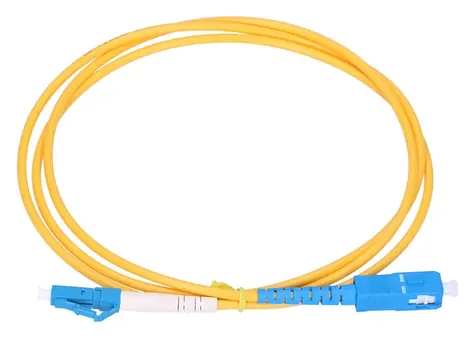 Extralink LC/UPC-SC/UPC žlutý / Patchcord / Jednomódový / Simplex / G652D / 0,5 m